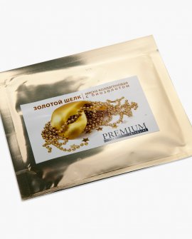 Premium Professional: Маска коллагеновая «Золотой шелк» с биозолотом, 1 шт
